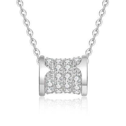 [Limara]FULL-PAVE "HOURGLASS" MOISSANITE NECKLACE