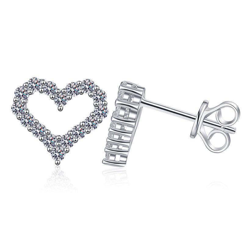 [Limara]SPARKLING HEART-SHAPED MOISSANITE STUD EARRINGS