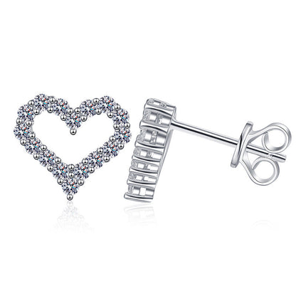 [Limara]SPARKLING HEART-SHAPED MOISSANITE STUD EARRINGS