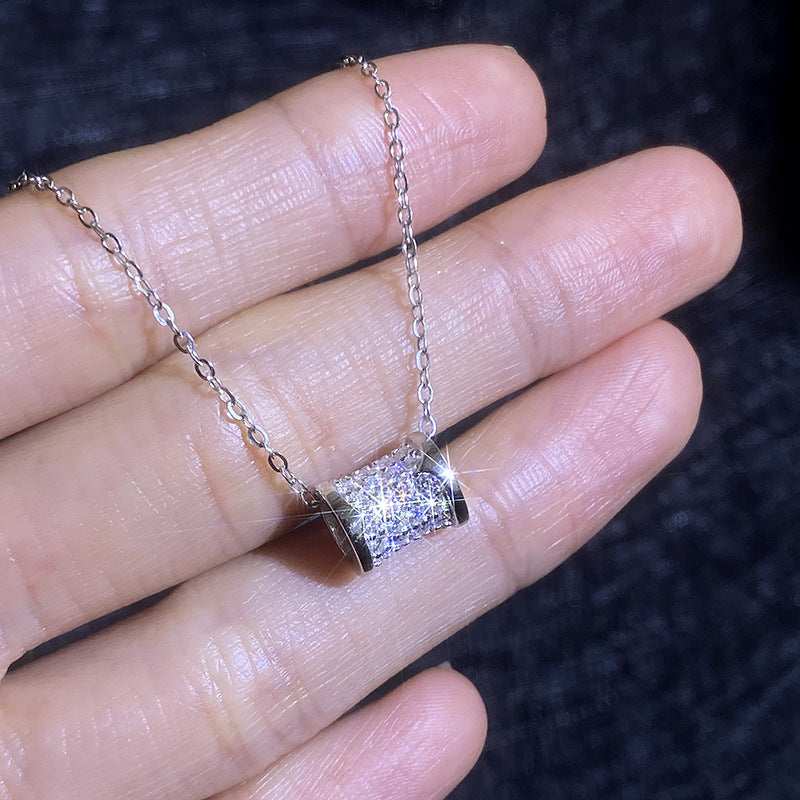 [Limara]FULL-PAVE "HOURGLASS" MOISSANITE NECKLACE