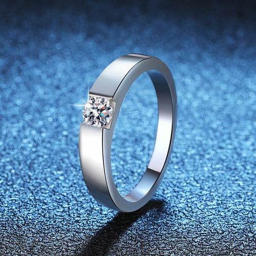 [Limara]SLEEK MINIMALIST COUPLE'S MOISSANITE RING
