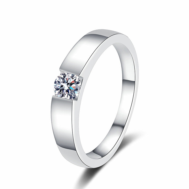 [Limara]SLEEK MINIMALIST COUPLE'S MOISSANITE RING