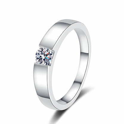 [Limara]SLEEK MINIMALIST COUPLE'S MOISSANITE RING