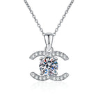 [Limara]CLASSIC INTERLOCKING MOISSANITE PENDANT NECKLACE