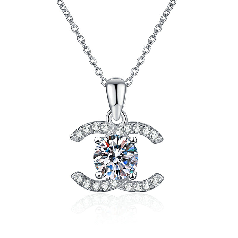 [Limara]CLASSIC INTERLOCKING MOISSANITE PENDANT NECKLACE