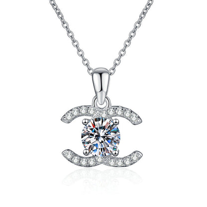 [Limara]CLASSIC INTERLOCKING MOISSANITE PENDANT NECKLACE