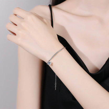 [Limara]ELEGANT HALF-MOON CURVE MOISSANITE BRACELET