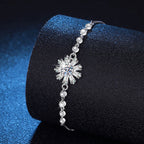 [Limara]RADIANT ICY CRYSTAL SUNFLOWER MOISSANITE BRACELET