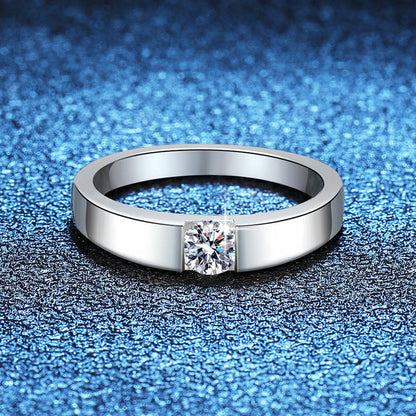 [Limara]SLEEK MINIMALIST COUPLE'S MOISSANITE RING