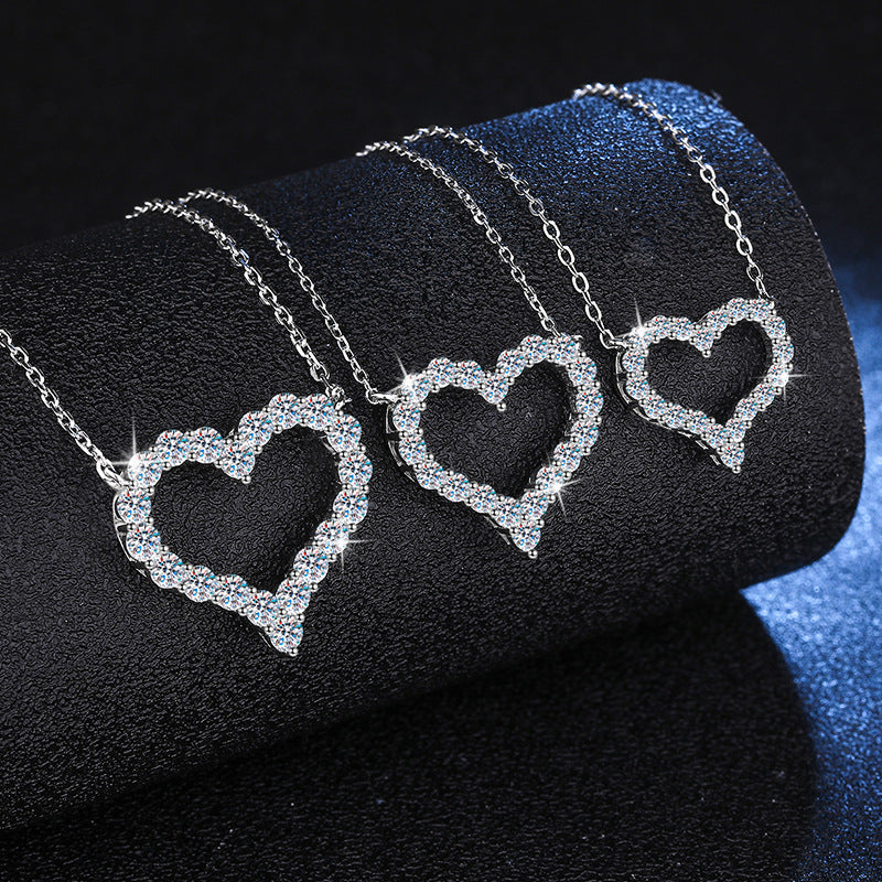 [Limara]ROMANTIC HEART MOISSANITE PENDANT NECKLACE