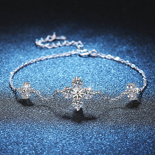 [Limara]CLOVER LUCKY CHARM MOISSANITE BRACELET