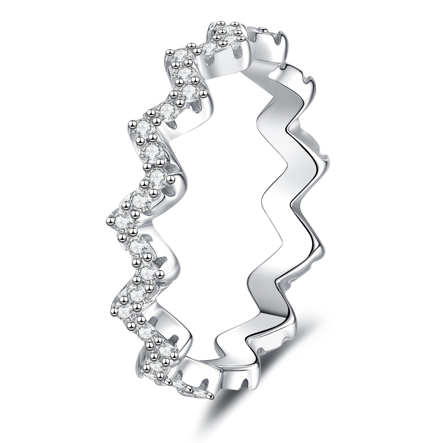 [Limara]CHIC WAVY MOISSANITE ETERNITY RING