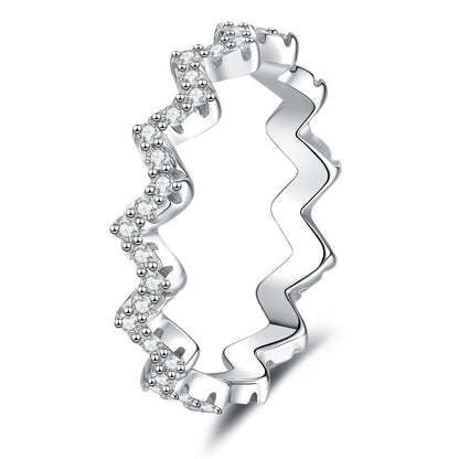 [Limara]CHIC WAVY MOISSANITE ETERNITY RING