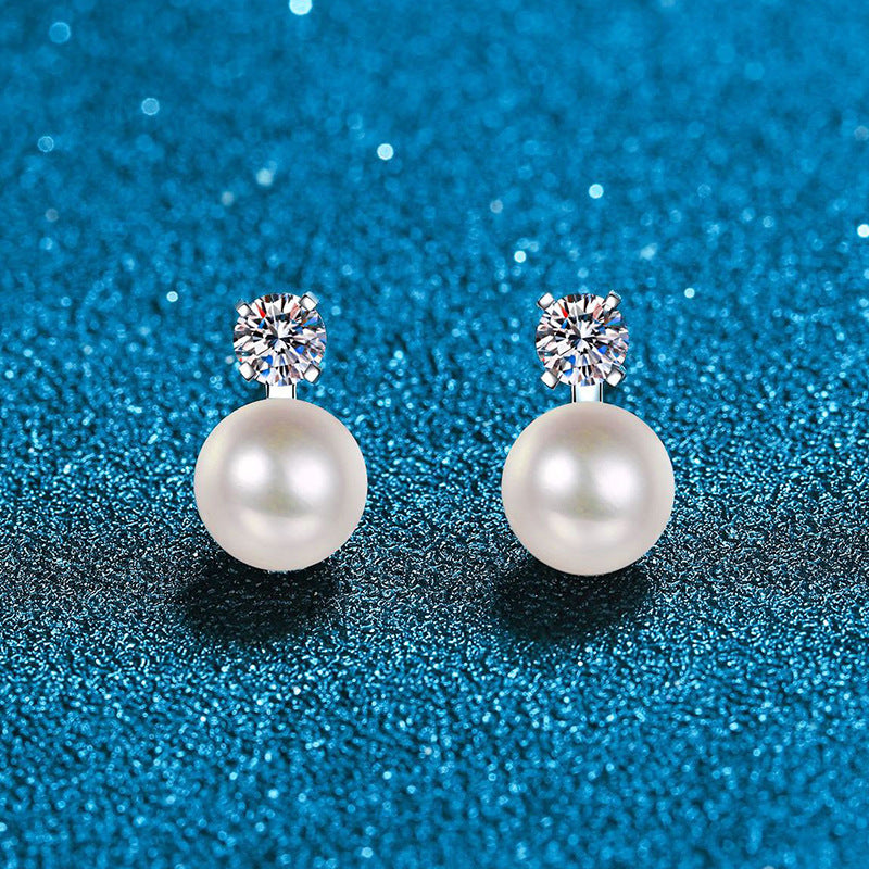 [Limara]ELEGANT NATURAL PEARL & MOISSANITE DROP EARRINGS