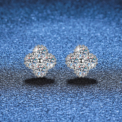 [Limara]ELEGANT FOUR-LEAF CLOVER MOISSANITE STUD EARRINGS