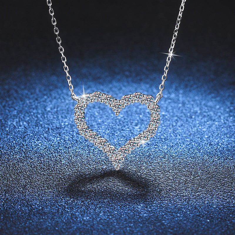 [Limara]ROMANTIC HEART MOISSANITE PENDANT NECKLACE