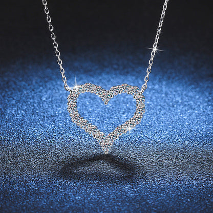 [Limara]ROMANTIC HEART MOISSANITE PENDANT NECKLACE
