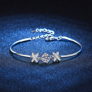 [Limara]ELEGANTE SCHLEIFEN-MOISSANIT-ARMBAND