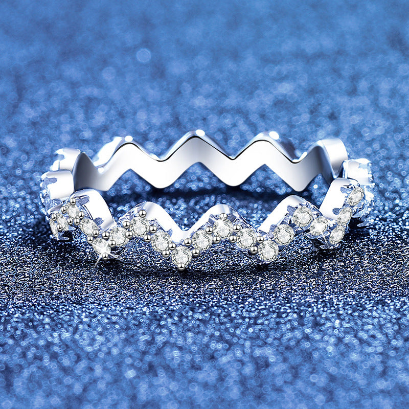 [Limara]CHIC WAVY MOISSANITE ETERNITY RING