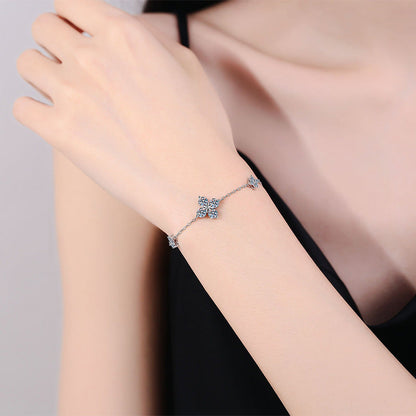 [Limara]CLOVER LUCKY CHARM MOISSANITE BRACELET