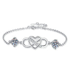 [Limara]DOUBLE-STONE "LOVE LINK" MOISSANITE BRACELET