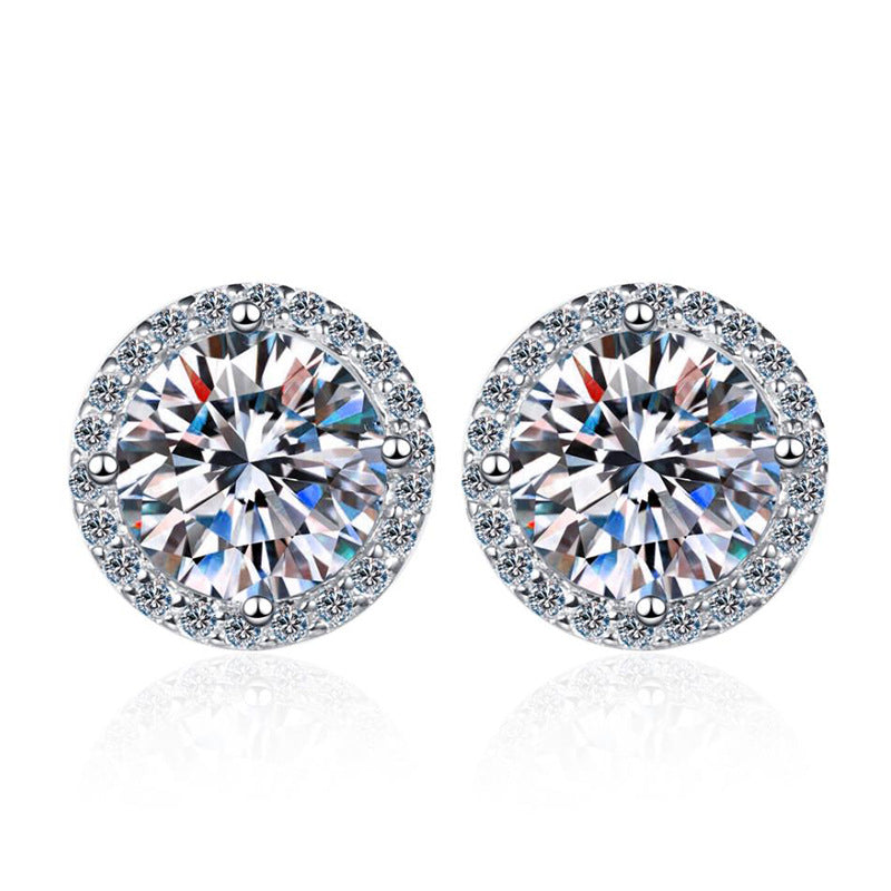 [Limara]CLASSIC 4-PRONG ROUND MOISSANITE STUD EARRINGS