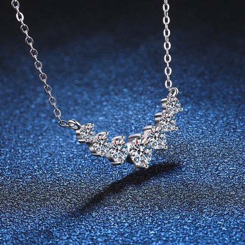 [Limara]MINIMALIST CURVED SMILE MOISSANITE NECKLACE