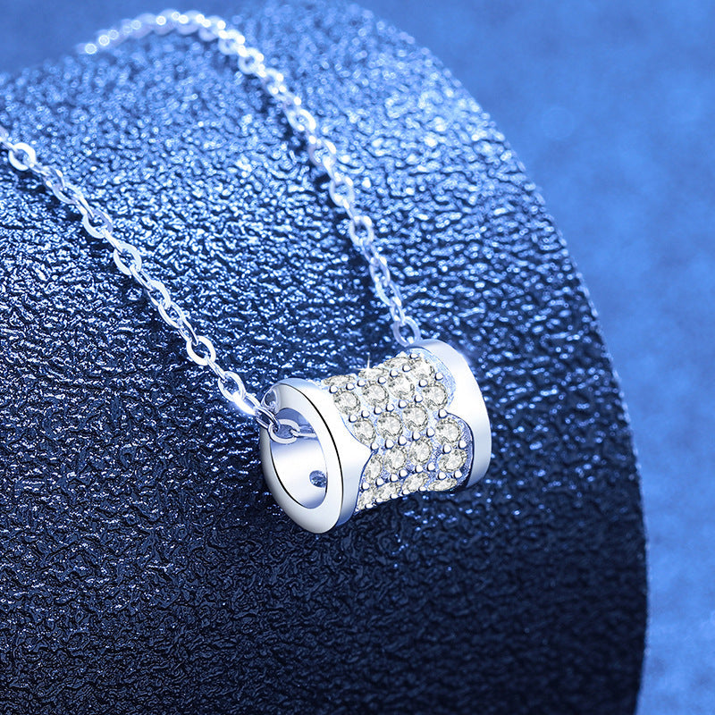 [Limara]FULL-PAVE "HOURGLASS" MOISSANITE NECKLACE