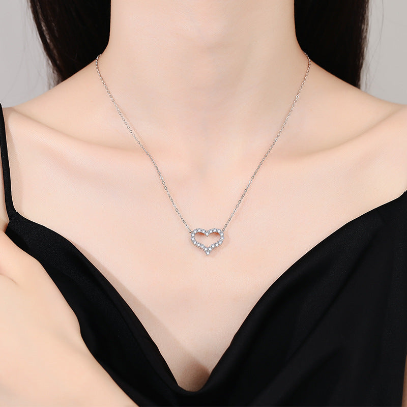 [Limara]ROMANTIC HEART MOISSANITE PENDANT NECKLACE