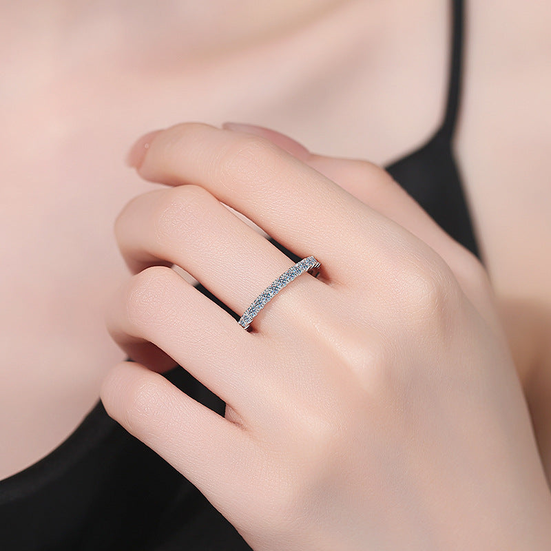[Limara]DAINTY 0.87CT FULL ETERNITY MOISSANITE RING