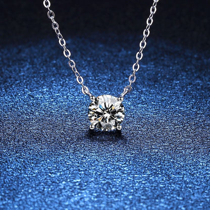 [Limara]CLASSIC FOUR-PRONG SOLITAIRE MOISSANITE NECKLACE