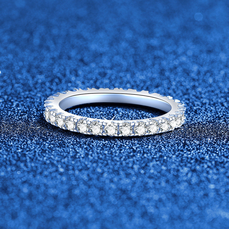 [Limara]DAINTY 0.87CT FULL ETERNITY MOISSANITE RING