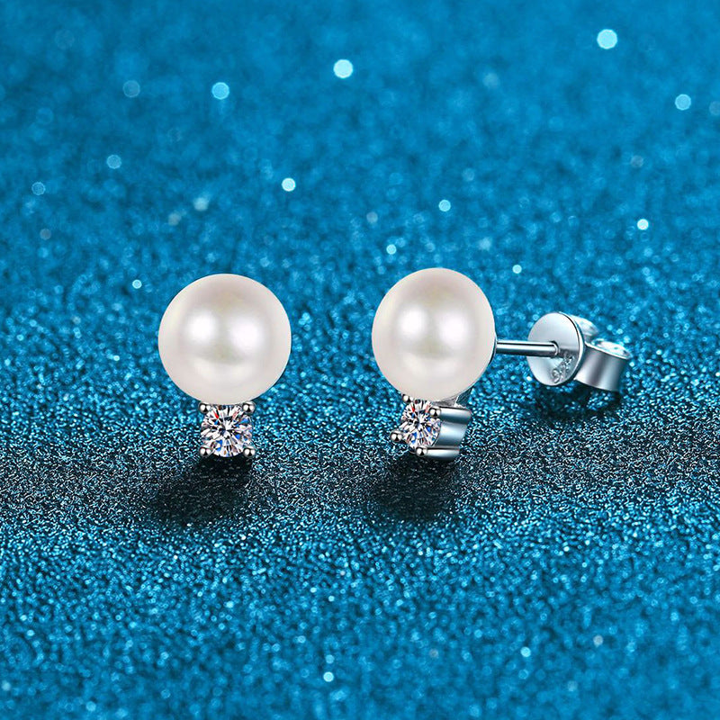 [Limara]ELEGANT NATURAL PEARL & MOISSANITE DROP EARRINGS