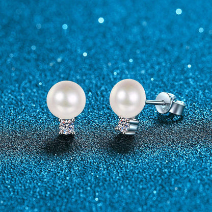 [Limara]ELEGANT NATURAL PEARL & MOISSANITE DROP EARRINGS