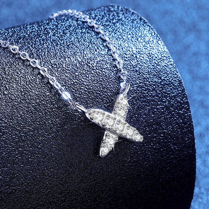 [Limara]MODERN X-SHAPE PAVÉ MOISSANITE NECKLACE