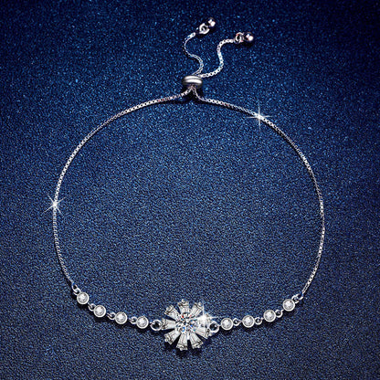 [Limara]RADIANT ICY CRYSTAL SUNFLOWER MOISSANITE BRACELET