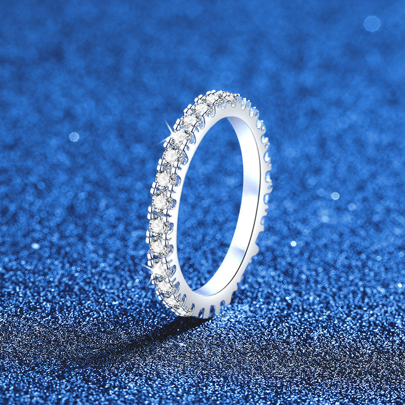 [Limara]DAINTY 0.87CT FULL ETERNITY MOISSANITE RING
