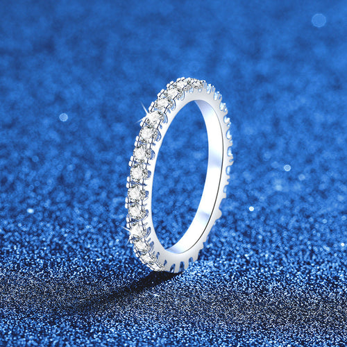 [Limara]DAINTY 0.87CT FULL ETERNITY MOISSANITE RING