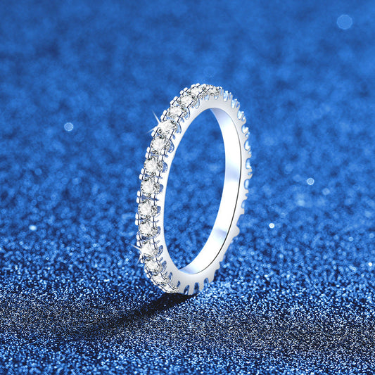 [Limara]DAINTY 0.87CT FULL ETERNITY MOISSANITE RING