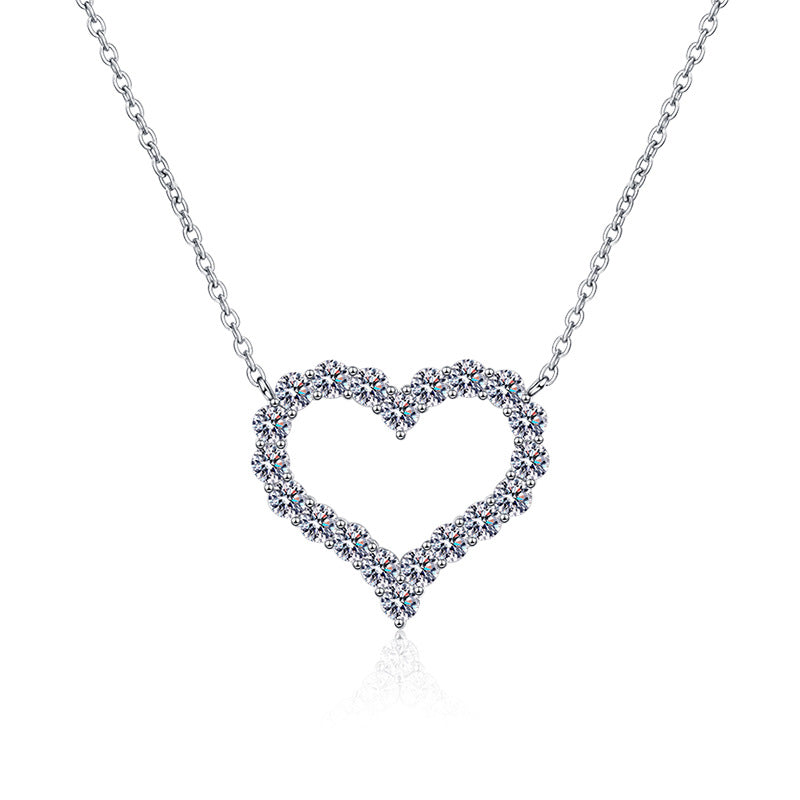 [Limara]ROMANTIC HEART MOISSANITE PENDANT NECKLACE