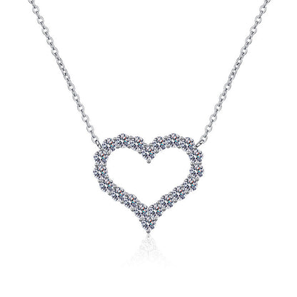 [Limara]ROMANTIC HEART MOISSANITE PENDANT NECKLACE