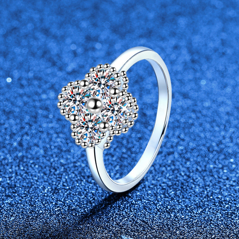 [Limara]ELEGANT FOUR-LEAF CLOVER MOISSANITE RING