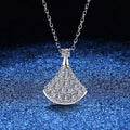 [Limara]ELEGANT FAN-SHAPED MOISSANITE PENDANT NECKLACE