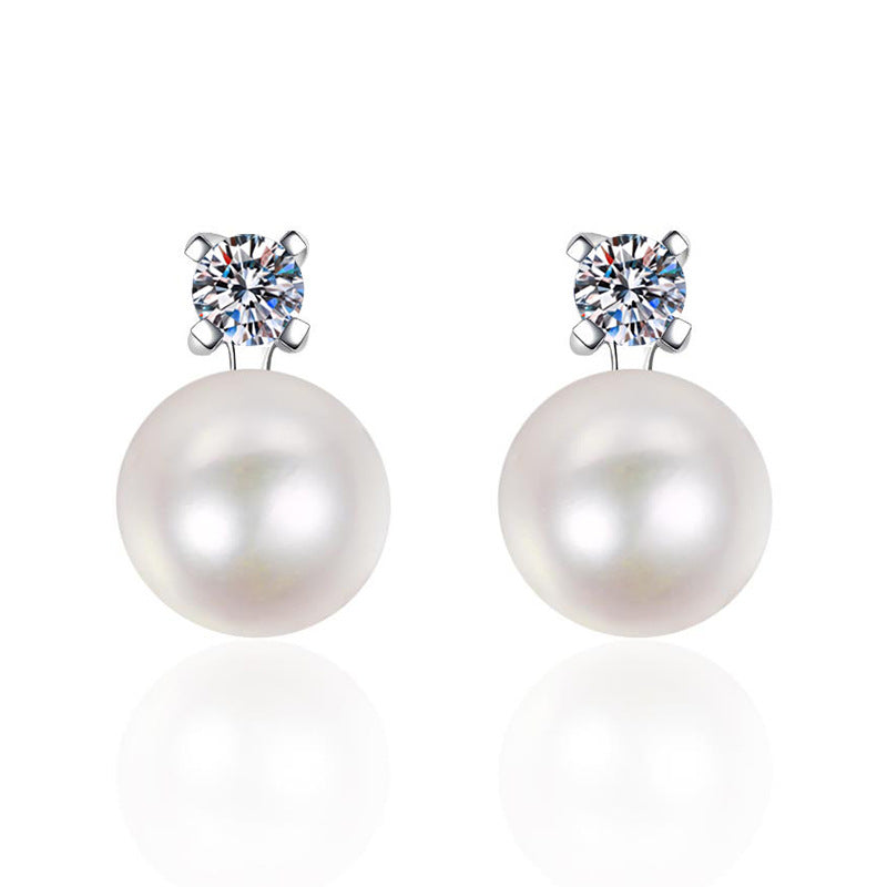[Limara]ELEGANT NATURAL PEARL & MOISSANITE DROP EARRINGS
