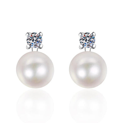 [Limara]ELEGANT NATURAL PEARL & MOISSANITE DROP EARRINGS