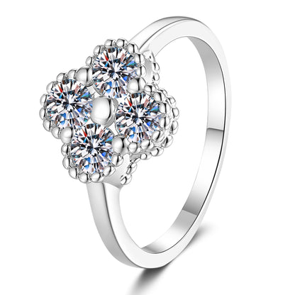 [Limara]ELEGANT FOUR-LEAF CLOVER MOISSANITE RING