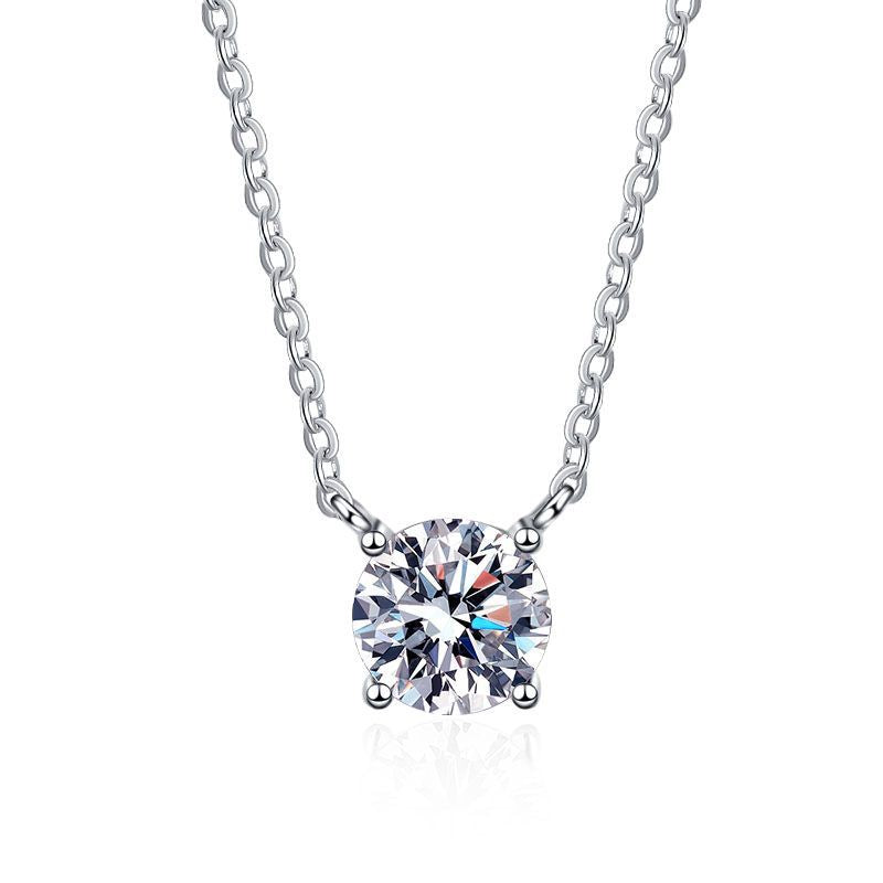[Limara]CLASSIC FOUR-PRONG SOLITAIRE MOISSANITE NECKLACE