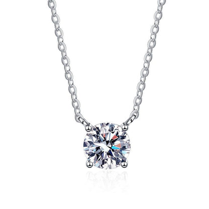 [Limara]CLASSIC FOUR-PRONG SOLITAIRE MOISSANITE NECKLACE