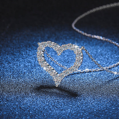[Limara]ROMANTIC HEART MOISSANITE PENDANT NECKLACE