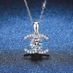 [Limara]CLASSIC INTERLOCKING MOISSANITE PENDANT NECKLACE